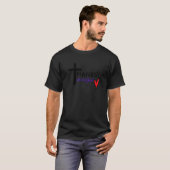 神に感謝を イエスの愛の十字架 Tシャツ (正面フル)