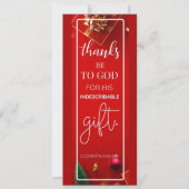 神に感謝2コリント9:15しおり (正面)