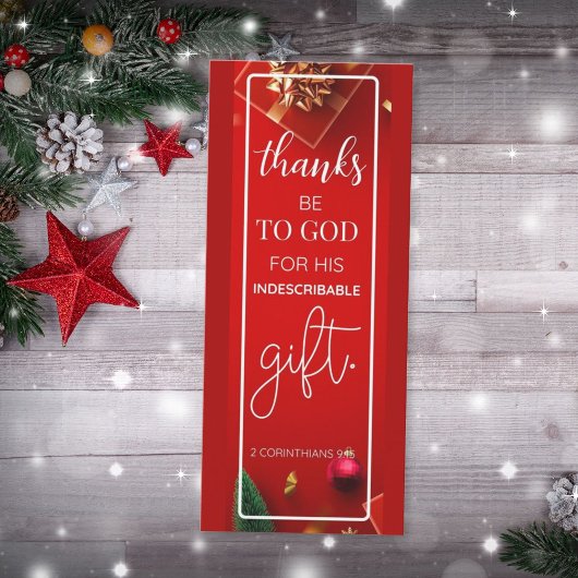 神に感謝2コリント9:15しおり