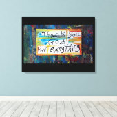 神に感謝 キャンバスプリント (インサイチュ (ウッドフロア))