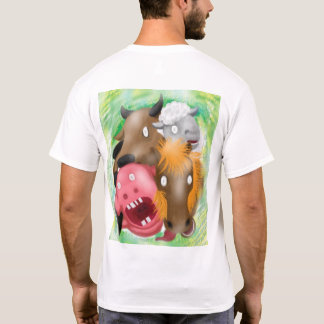 神に拉致された面白いキャラクター動物Tシャツ Tシャツ