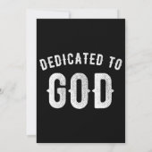 神に捧げられたカスタマイズ可能なクールな白いテキスト 招待状 (裏面)