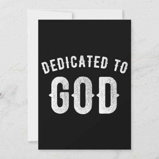 神に捧げられたカスタマイズ可能なクールな白いテキスト 招待状 (裏面)