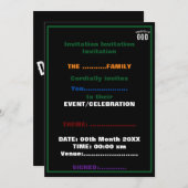 神に捧げられたカスタマイズ可能なクールな白いテキスト 招待状 (正面/裏面)