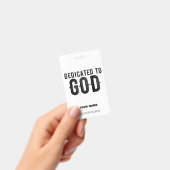 神に捧げられた カスタマイズ可能なかっこいい黒いテキスト バッジ (手持ち)