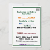 神に捧げられた  カスタマイズ可能なかっこいい黒いテキスト 招待状 (正面)