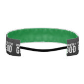 神に捧げるカスタマイズ可能カッコいいな白い文字 アスレチックヘッドバンド (裏面)