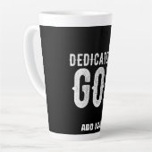 神に捧げるカスタマイズ可能カッコいいな白い文字 カフェラテマグ (左アングル)