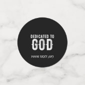 神に捧げるカスタマイズ可能カッコいいな白い文字 コンフェッティ (スモール正面)