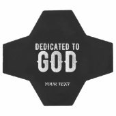 神に捧げるカスタマイズ可能カッコいいな白い文字 サッカーボール (フラット)