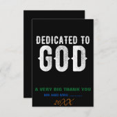 神に捧げるカスタマイズ可能カッコいいな白い文字 サンキューカード (正面/裏面)