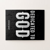 神に捧げるカスタマイズ可能カッコいいな白い文字 ジグソーパズル (横)