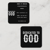 神に捧げるカスタマイズ可能カッコいいな白い文字 スクエア名刺 (正面/裏面)