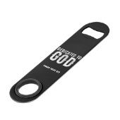 神に捧げるカスタマイズ可能カッコいいな白い文字 スピード栓抜き (正面アングル)
