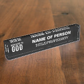 神に捧げるカスタマイズ可能カッコいいな白い文字 デスクネームプレート (側面)