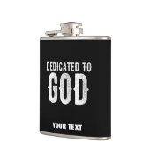 神に捧げるカスタマイズ可能カッコいいな白い文字 フラスク (左)
