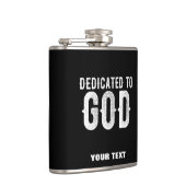 神に捧げるカスタマイズ可能カッコいいな白い文字 フラスク (右)