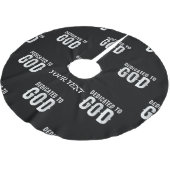 神に捧げるカスタマイズ可能カッコいいな白い文字 ブラッシュドポリエステルツリースカート (アングル)