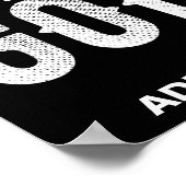 神に捧げるカスタマイズ可能カッコいいな白い文字 ポスター (角)