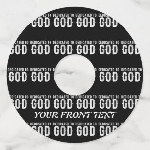 神に捧げるカスタマイズ可能カッコいいな白い文字 ワイングラスタグ