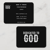 神に捧げるカスタマイズ可能カッコいいな白い文字 名刺 (正面/裏面)