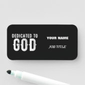 神に捧げるカスタマイズ可能カッコいいな白い文字 名札 (インサイチュ)