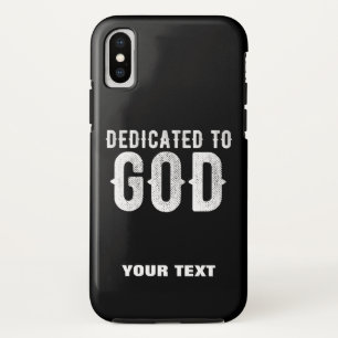 神に捧げるカスタマイズ可能カッコいいな白い文字 iPhone X ケース