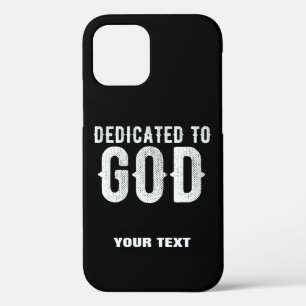 神に捧げるカスタマイズ可能カッコいいな白い文字 iPhone 12ケース