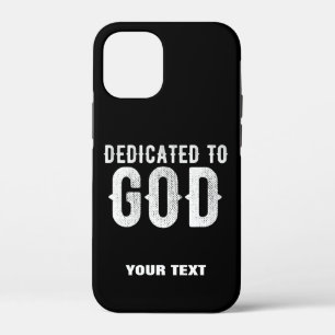 神に捧げるカスタマイズ可能カッコいいな白い文字 iPhone 12 MINI ケース