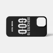 神に捧げるカスタマイズ可能カッコいいな白い文字 iPhoneケース (裏面横)