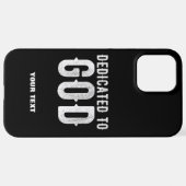 神に捧げるカスタマイズ可能カッコいいな白い文字 iPhoneケース (裏面横)