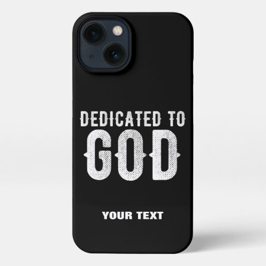 神に捧げるカスタマイズ可能カッコいいな白い文字 iPhoneケース (裏面)