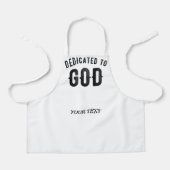 神に捧げるカスタマイズ可能カッコいいな黒い文字 エプロン (正面)