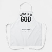 神に捧げるカスタマイズ可能カッコいいな黒い文字 エプロン (正面)