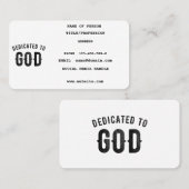 神に捧げるカスタマイズ可能カッコいいな黒い文字 コーリングカード (正面/裏面)