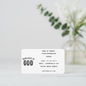 神に捧げるカスタマイズ可能カッコいいな黒い文字 コーリングカード (スタンド正面)