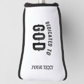 神に捧げるカスタマイズ可能カッコいいな黒い文字 ゴルフヘッドカバー (回転90)