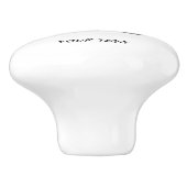 神に捧げるカスタマイズ可能カッコいいな黒い文字 セラミックノブ (側面)