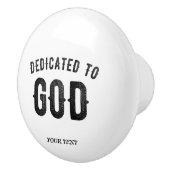 神に捧げるカスタマイズ可能カッコいいな黒い文字 セラミックノブ (右)