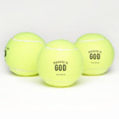 神に捧げるカスタマイズ可能カッコいいな黒い文字 テニスボール (マルチ)