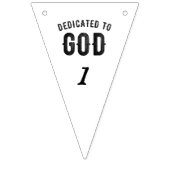 神に捧げるカスタマイズ可能カッコいいな黒い文字 バンティングフラッグ (第1の旗)