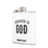 神に捧げるカスタマイズ可能カッコいいな黒い文字 フラスク (左)