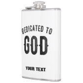 神に捧げるカスタマイズ可能カッコいいな黒い文字 フラスク (左)