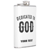 神に捧げるカスタマイズ可能カッコいいな黒い文字 フラスク (右)