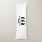 神に捧げるカスタマイズ可能カッコいいな黒い文字 ボディピロー (裏面 (縦))