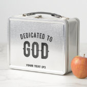 神に捧げるカスタマイズ可能カッコいいな黒い文字 メタルランチボックス (インサイチュ)