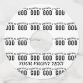 神に捧げるカスタマイズ可能カッコいいな黒い文字 ワイングラスタグ (正面)