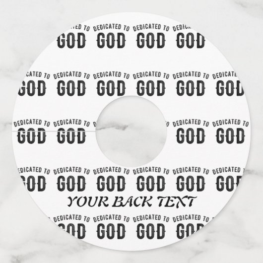 神に捧げるカスタマイズ可能カッコいいな黒い文字 ワイングラスタグ (裏面)