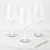 神に捧げるカスタマイズ可能カッコいいな黒い文字 ワイングラスタグ (セット)