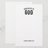 神に捧げるカスタマイズ可能カッコいいな黒い文字 便箋 (正面/裏面)